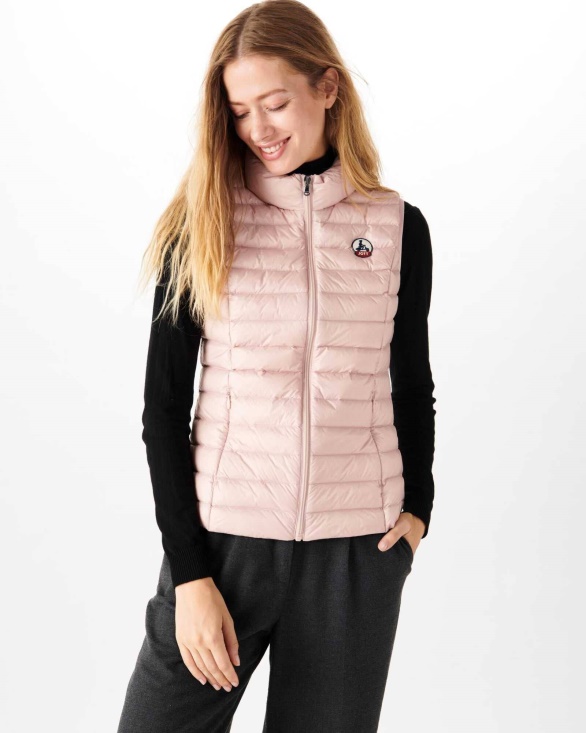 Jott UK Light Sleeveless Down Jacket Rose Pale Seda