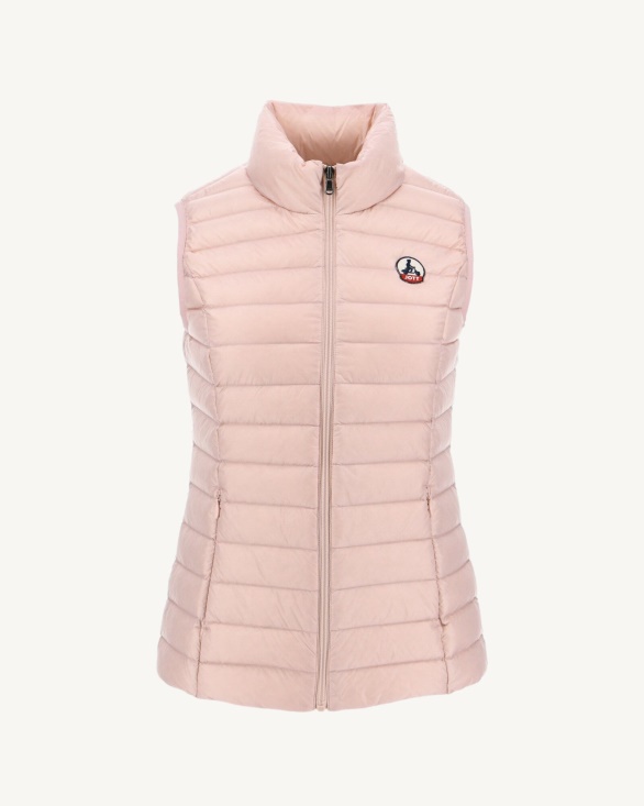 Jott UK Light Sleeveless Down Jacket Rose Pale Seda