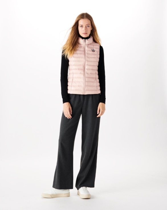 Jott UK Light Sleeveless Down Jacket Rose Pale Seda