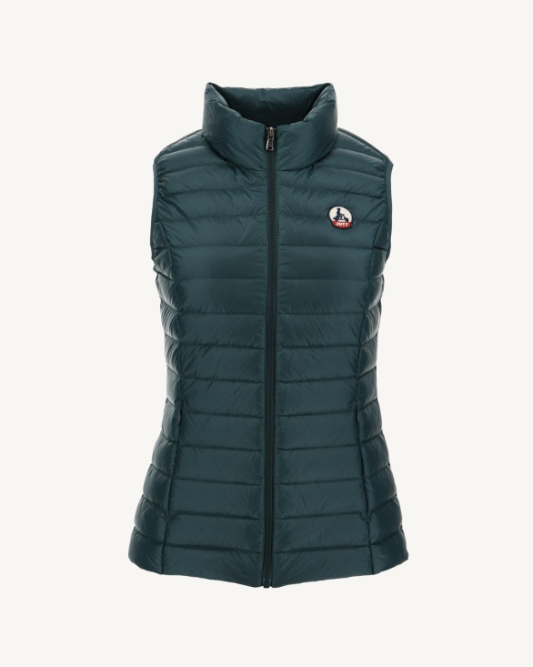 Light Sleeveless Down Jacket Vert Fonce Seda Jott UK