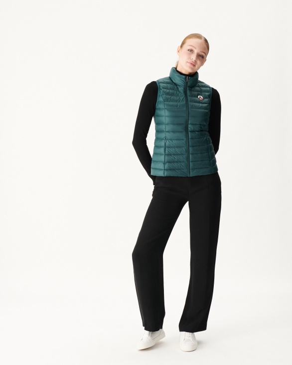 Light Sleeveless Down Jacket Vert Fonce Seda Jott UK