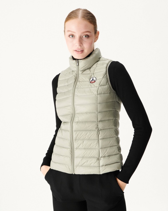 Jott UK Light Sleeveless Down Jacket Sauge Seda