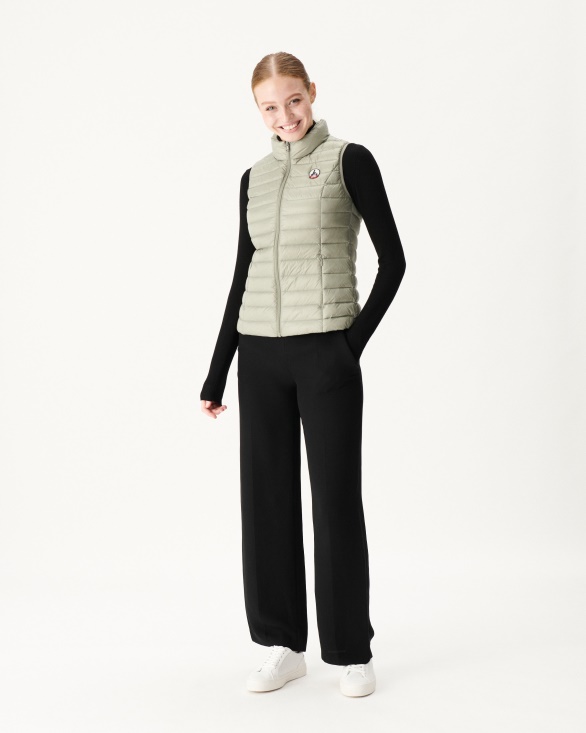 Jott UK Light Sleeveless Down Jacket Sauge Seda