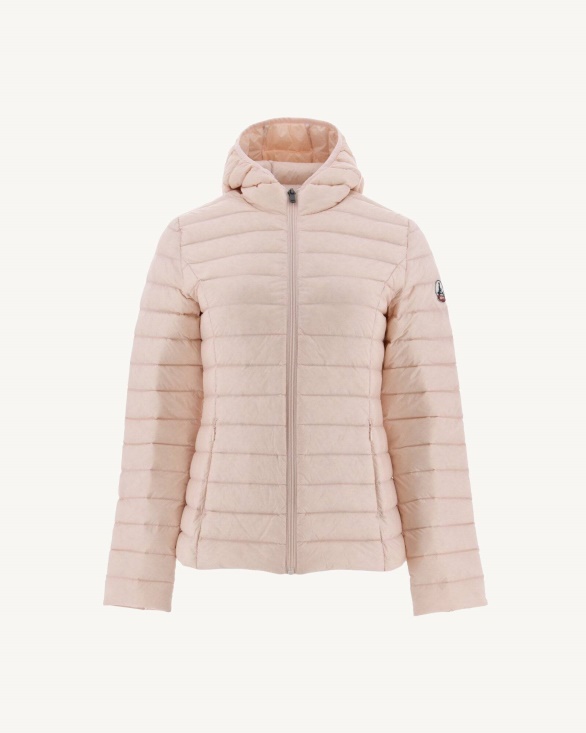Lightweight Hooded Down Jacket Soft Pink Cloe Jott UK