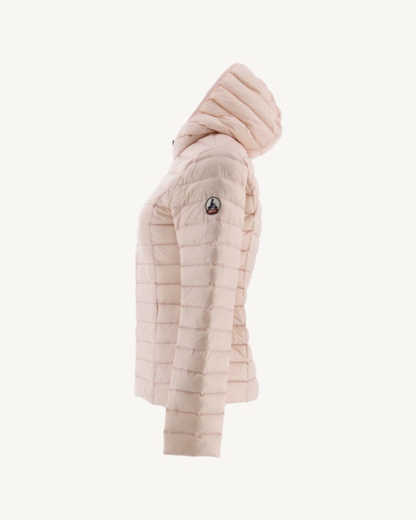 Lightweight Hooded Down Jacket Soft Pink Cloe Jott UK