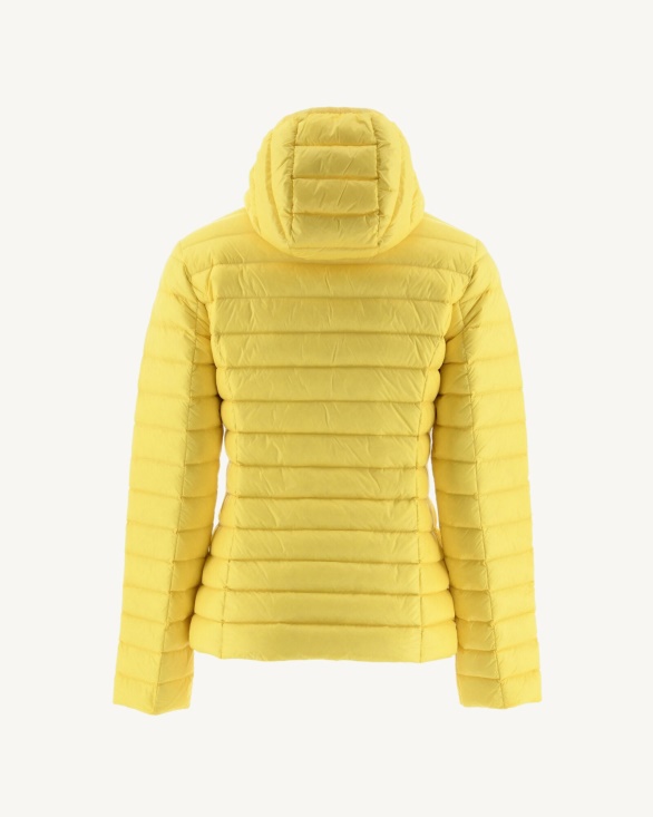 Jott UK Lightweight Hooded Down Jacket Soft Yellow Cloe