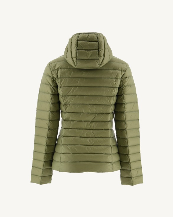Jott UK Lightweight Hooded Down Jacket Bush Cloe