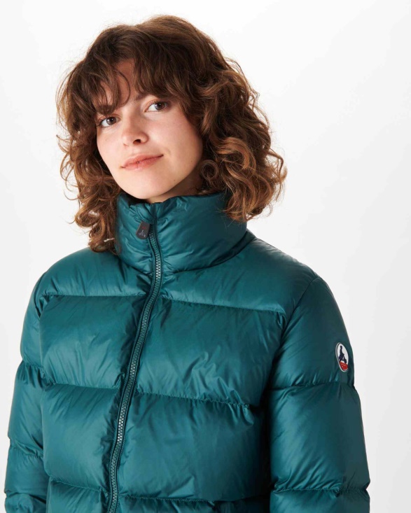 Jott UK Extreme Cold Quilted Down Jacket Vert Fonce Cardiff