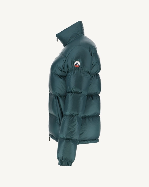 Jott UK Extreme Cold Quilted Down Jacket Vert Fonce Cardiff