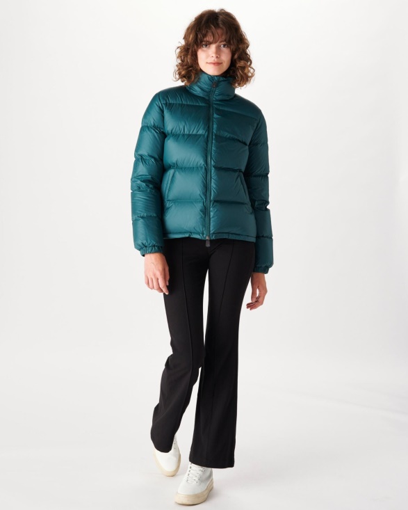 Jott UK Extreme Cold Quilted Down Jacket Vert Fonce Cardiff