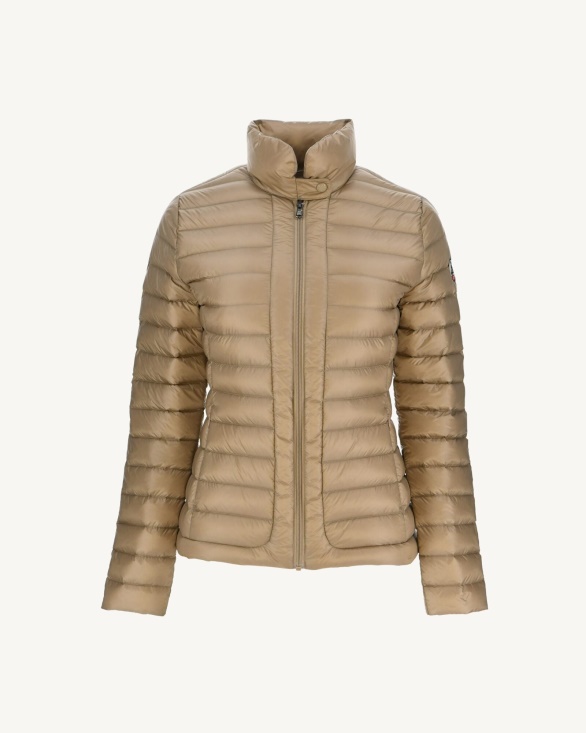 Lightweight Down Jacket Beige Anna Jott UK
