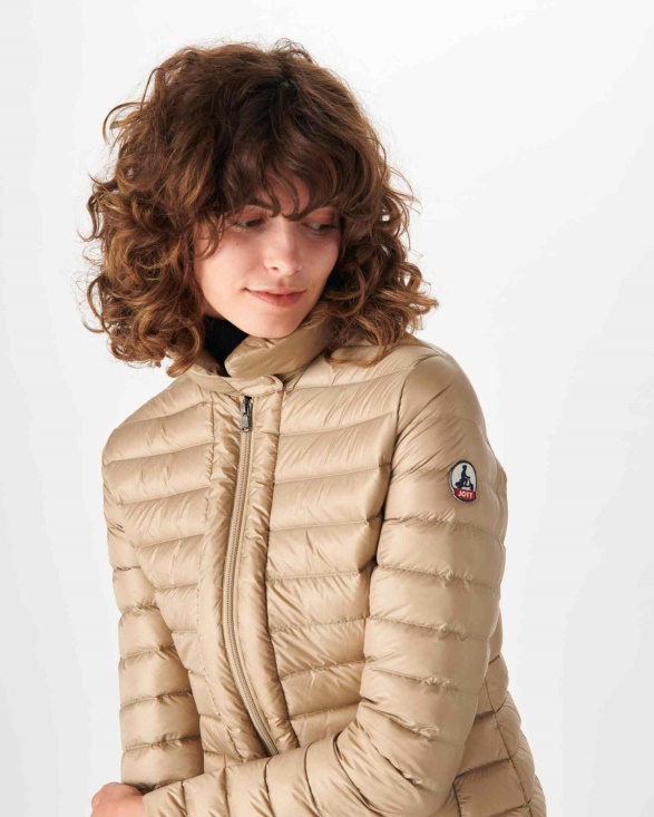 Lightweight Down Jacket Beige Anna Jott UK