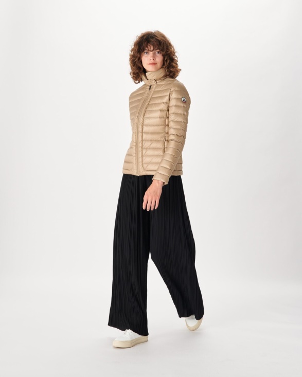 Lightweight Down Jacket Beige Anna Jott UK