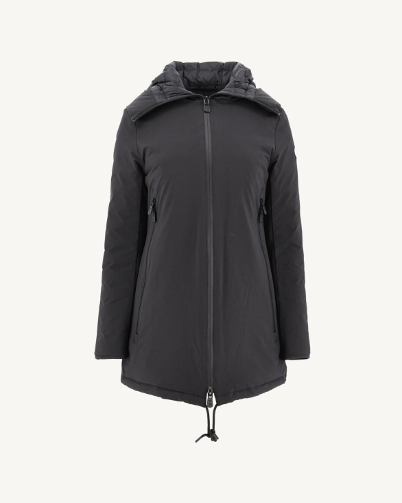 Jott UK Hooded Down Jacket Noir Siberie
