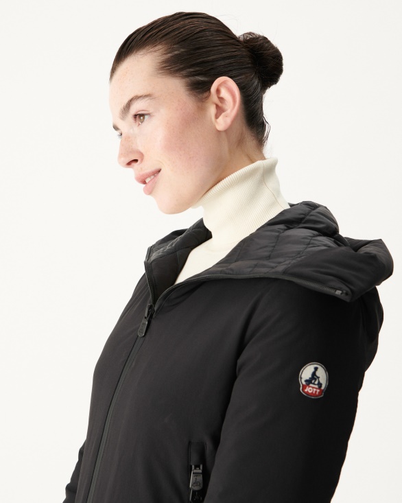 Jott UK Hooded Down Jacket Noir Siberie