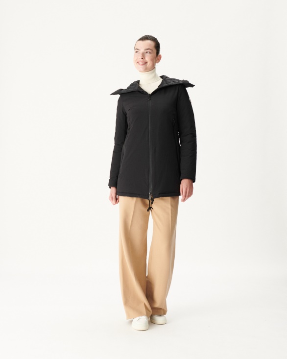 Jott UK Hooded Down Jacket Noir Siberie