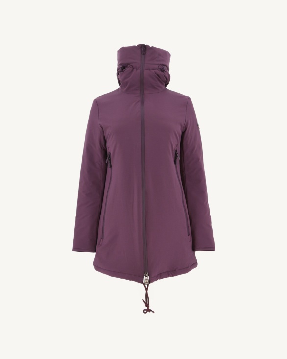 Hooded Down Jacket Aubergine Siberie Jott UK