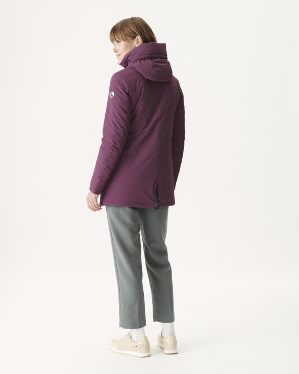 Hooded Down Jacket Aubergine Siberie Jott UK