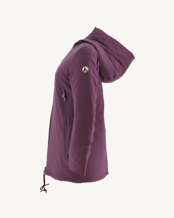 Hooded Down Jacket Aubergine Siberie Jott UK