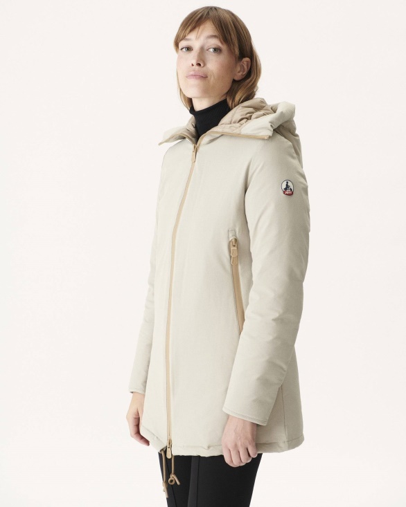 Jott UK Hooded Down Jacket Beige Siberie