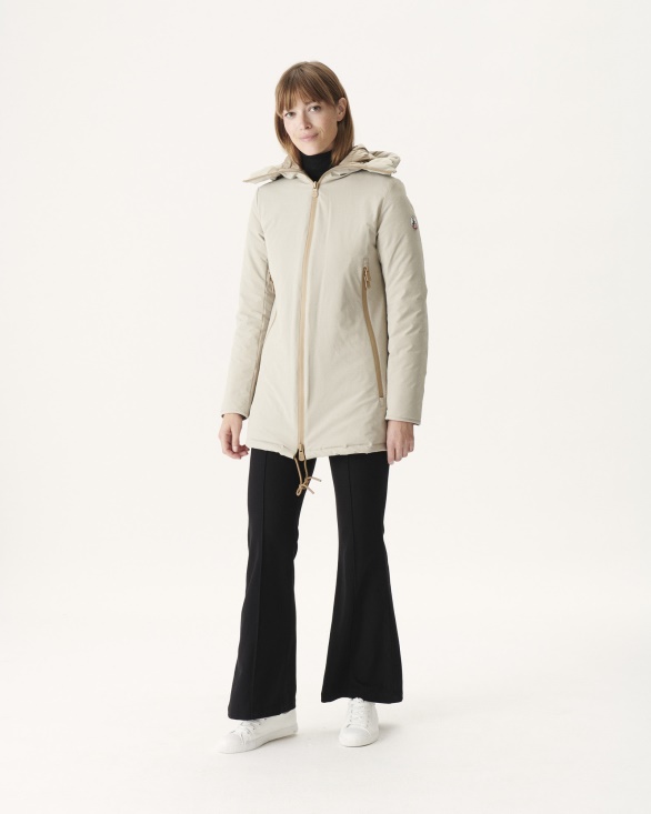 Jott UK Hooded Down Jacket Beige Siberie