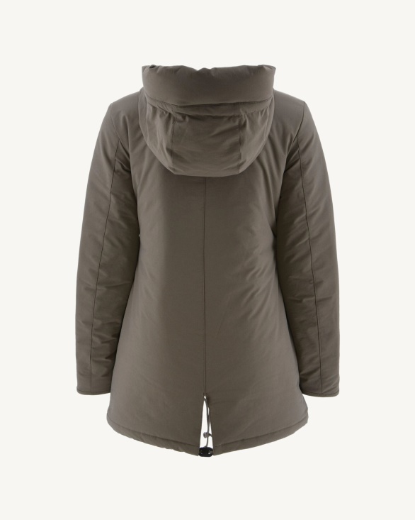 Hooded Down Jacket Taupe Siberie Jott UK