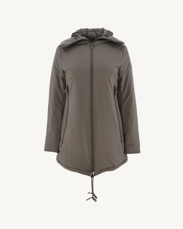 Hooded Down Jacket Taupe Siberie Jott UK