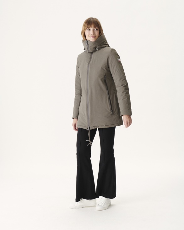 Hooded Down Jacket Taupe Siberie Jott UK
