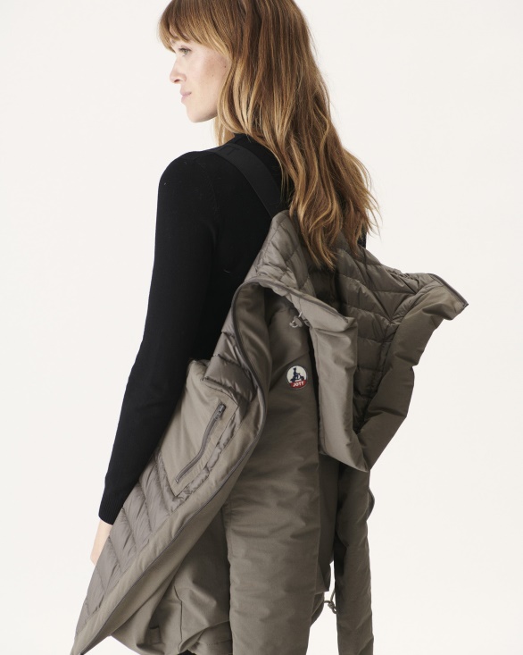 Hooded Down Jacket Taupe Siberie Jott UK