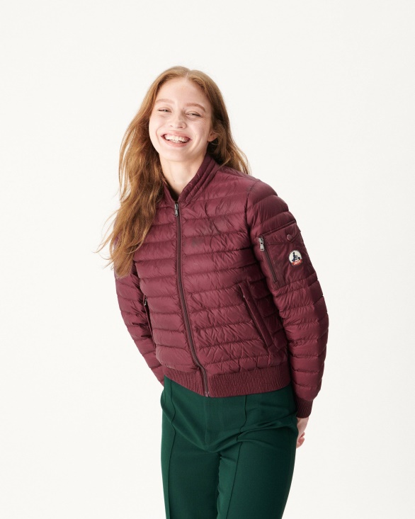 Lightweight Down Jacket Aubergine Emmy Jott UK