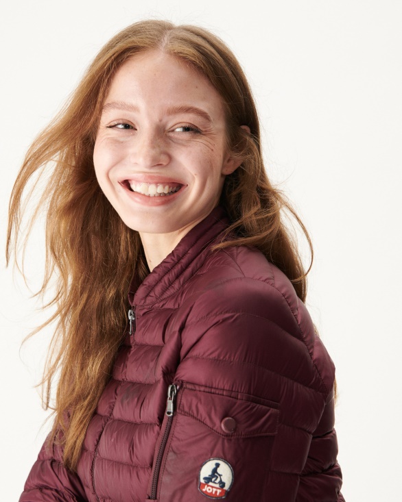 Lightweight Down Jacket Aubergine Emmy Jott UK