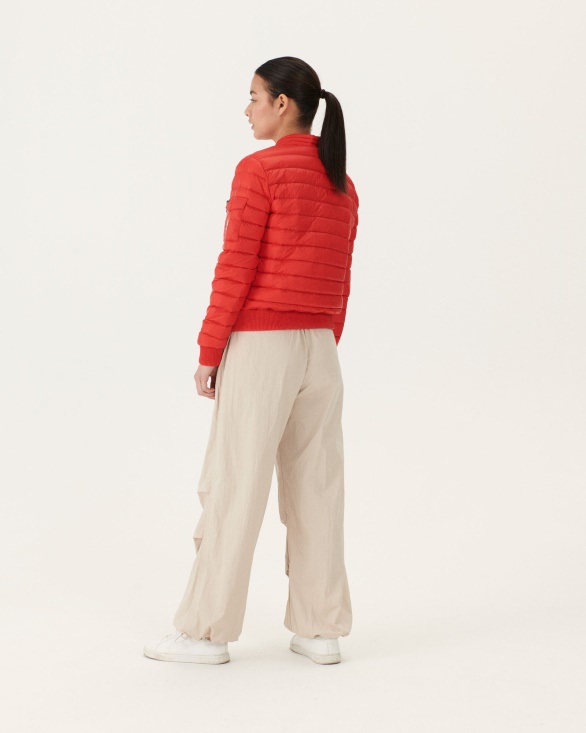 Lightweight Down Jacket Fire Red Emmy Jott UK