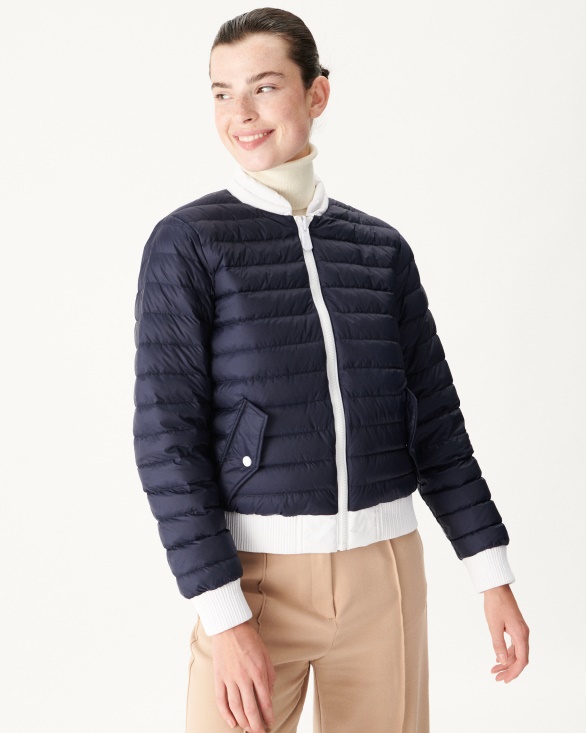 Jott UK Reversible Down Jacket Blanc/Marine Hanoi