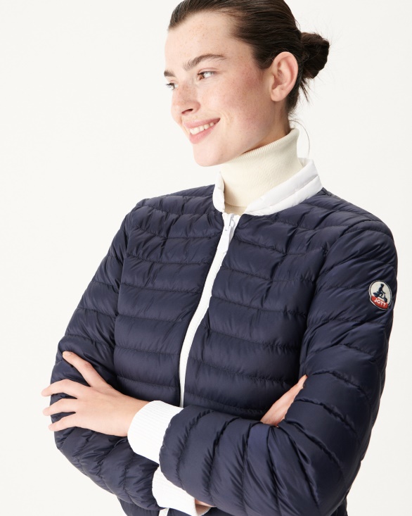 Jott UK Reversible Down Jacket Blanc/Marine Hanoi