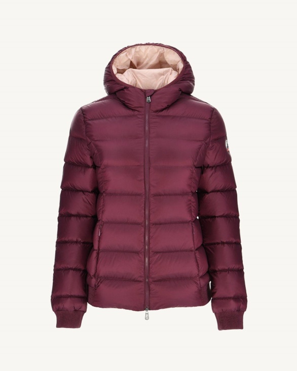 Jott UK Extreme Cold Hooded Down Jacket Aubergine Celine