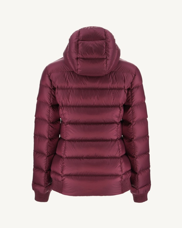 Jott UK Extreme Cold Hooded Down Jacket Aubergine Celine