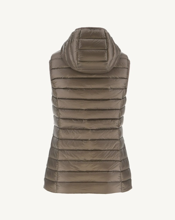 Jott UK Light Sleeveless Down Jacket Taupe Mali