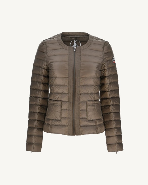 Lightweight Down Jacket Taupe Douda Jott UK