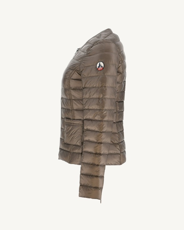 Lightweight Down Jacket Taupe Douda Jott UK