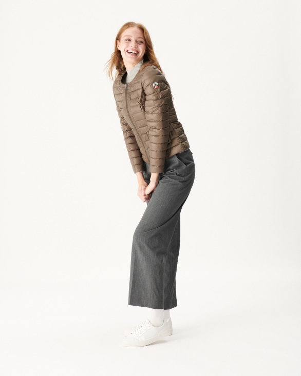 Lightweight Down Jacket Taupe Douda Jott UK