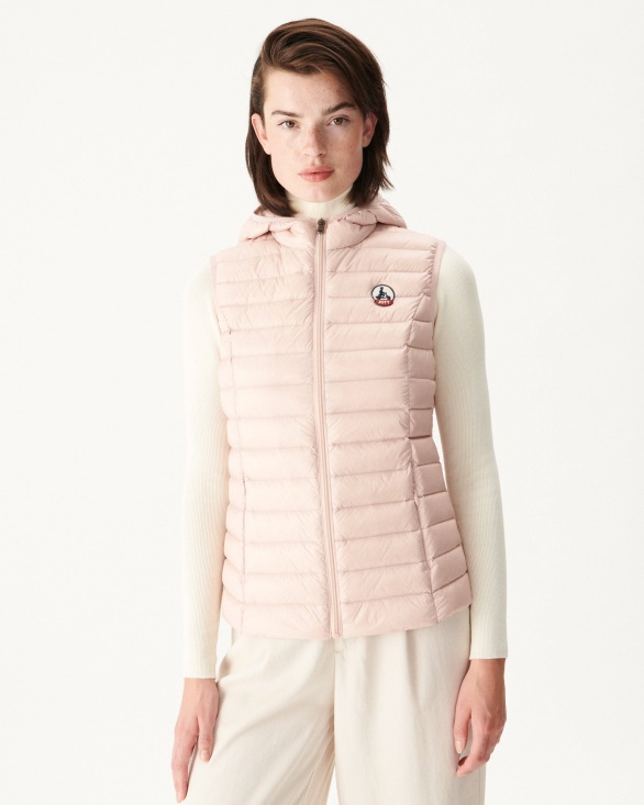 Jott UK Light Sleeveless Down Jacket Rose Pale Mali