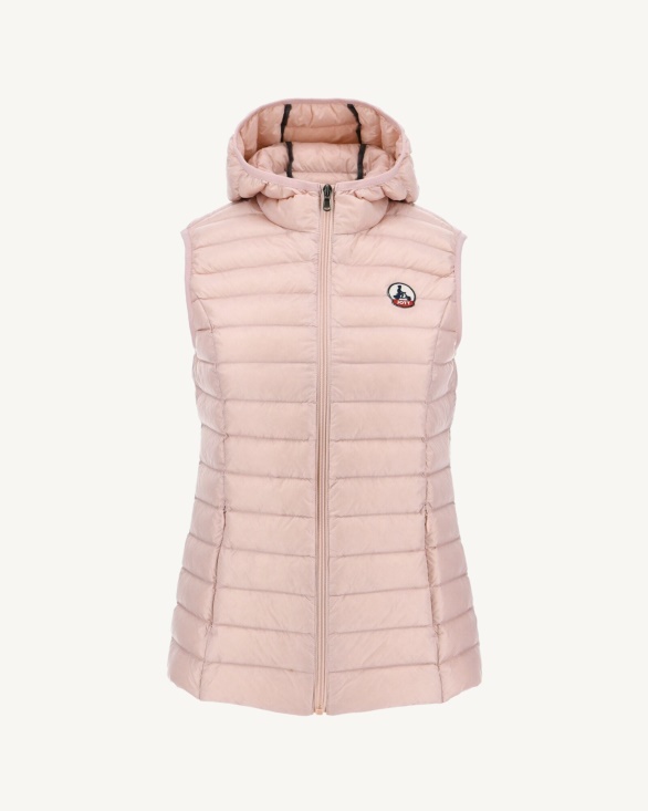 Jott UK Light Sleeveless Down Jacket Rose Pale Mali