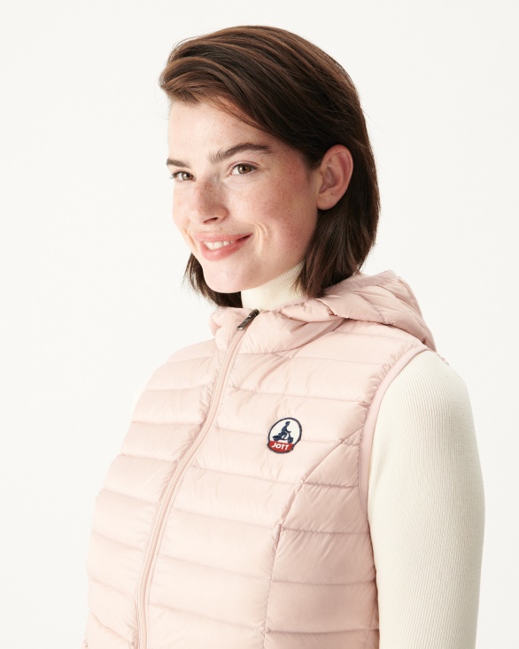 Jott UK Light Sleeveless Down Jacket Rose Pale Mali