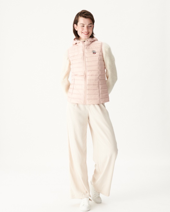 Jott UK Light Sleeveless Down Jacket Rose Pale Mali