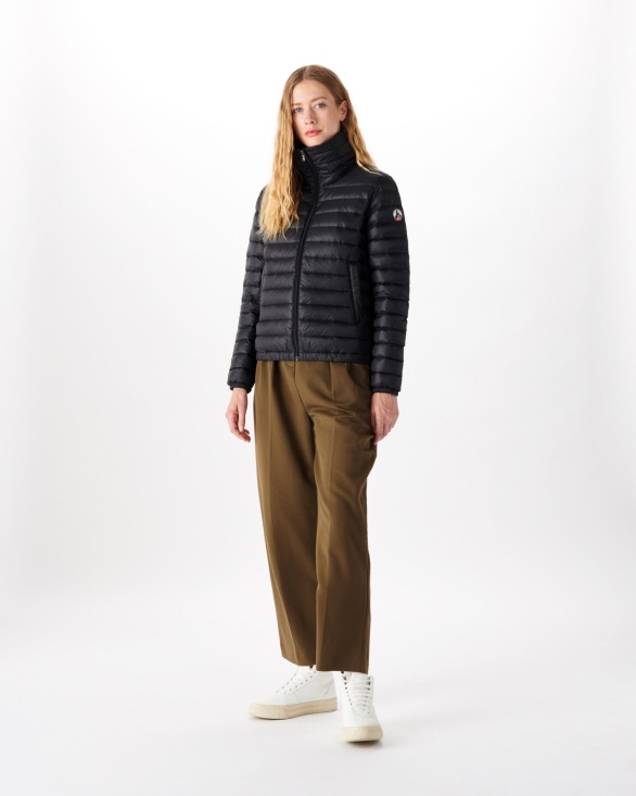 Lightweight Down Jacket Noir Louisa Jott UK