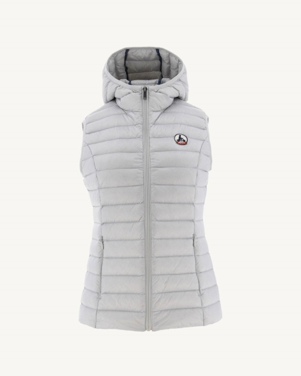 Jott UK Light Sleeveless Down Jacket Soft Grey Mali