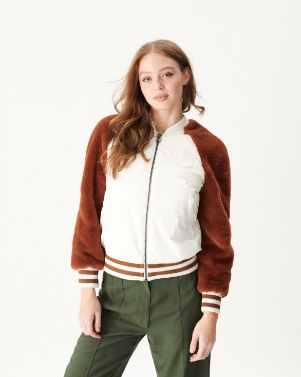 Lightweight Down Jacket Caramel Arya Jott UK