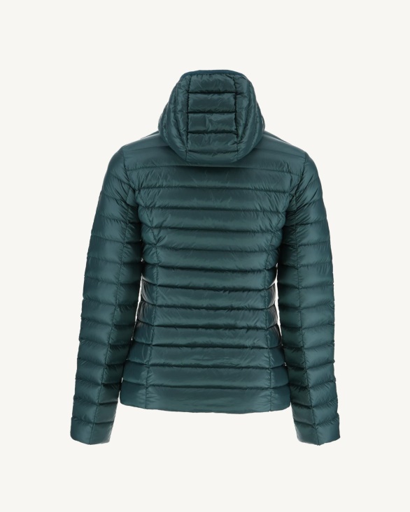Lightweight Hooded Down Jacket Vert Fonce Cloe Jott UK