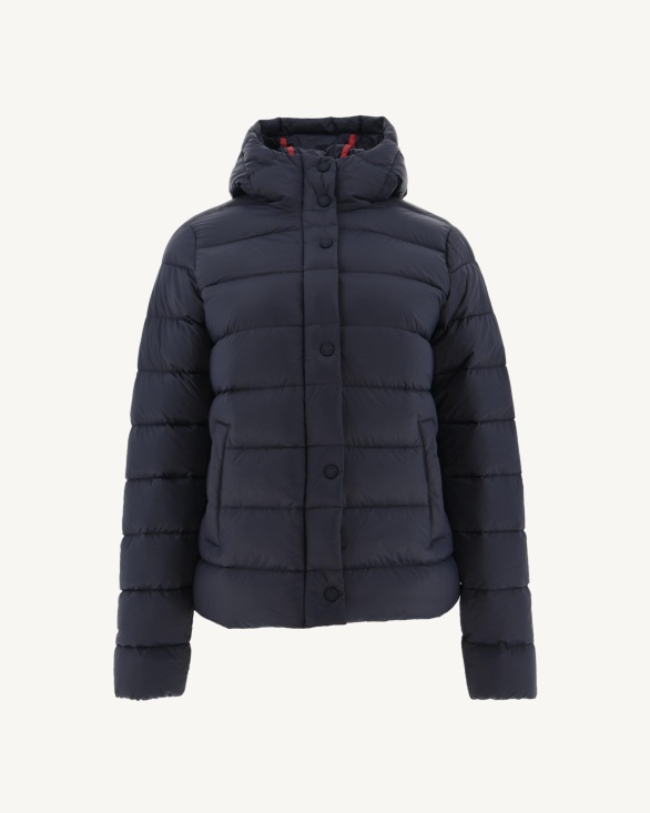 Jott UK Navy Jane Straight Hooded Puffer Jacket