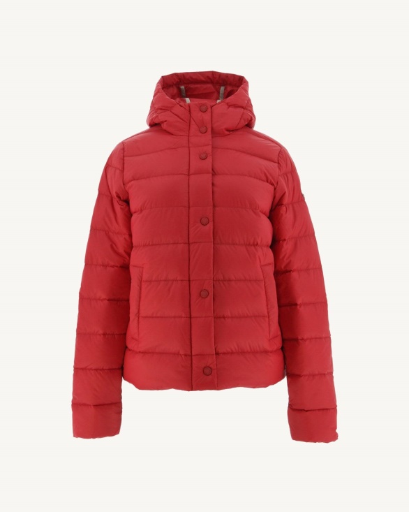 Red Jane Straight Hooded Puffer Jacket Jott UK